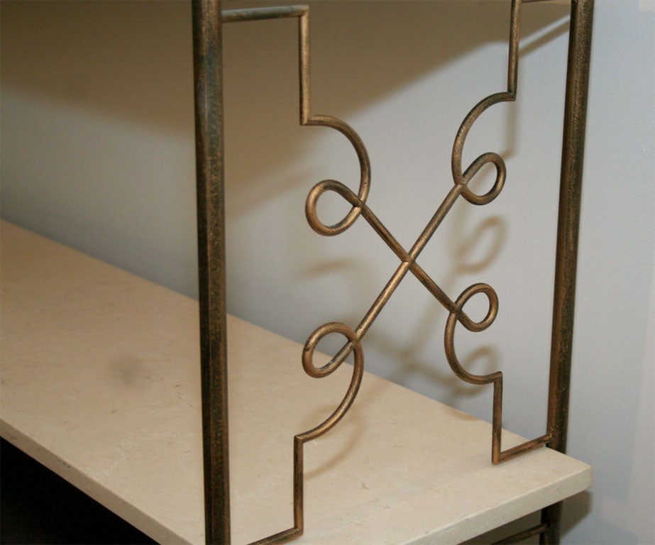 Free Standing Metal Shelf at 1stDibs