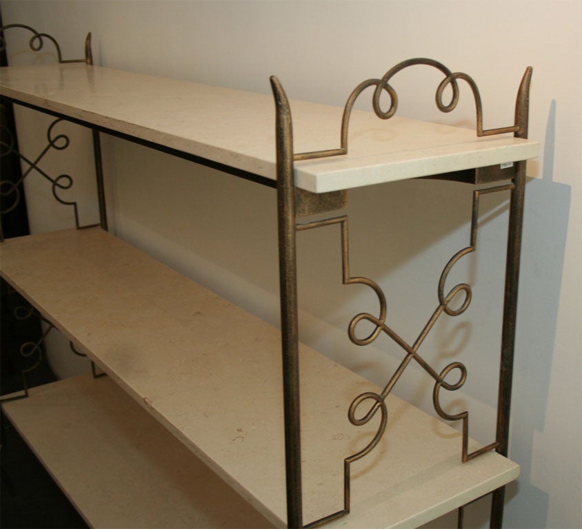 Free Standing Metal Shelf at 1stDibs