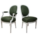 Set of 14 Louis XVI style dining room chairs by Jansen