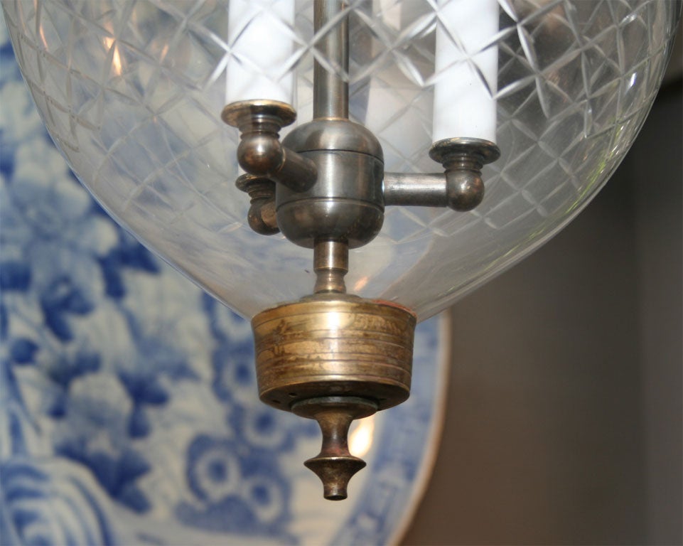 Pair of 19th Century Anglo-Indian Bell Jar Lanterns