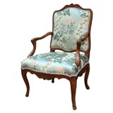 French Regence Walnut Armchair
