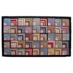 Antique Hooked Rug, Geometric 2