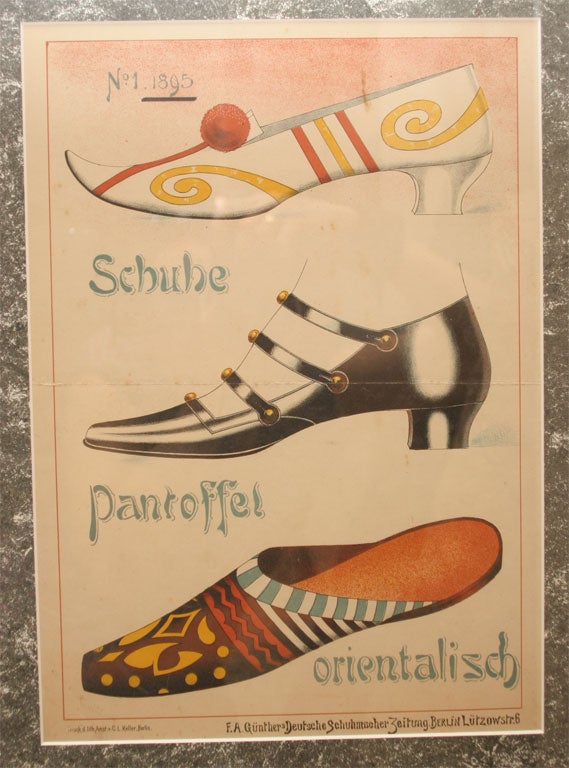 Set of Four Shoe Illustrations For Sale 2