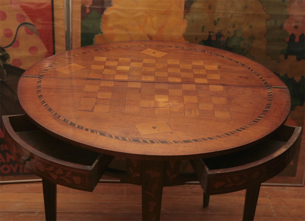 French Demi-Lune Game Table For Sale 1