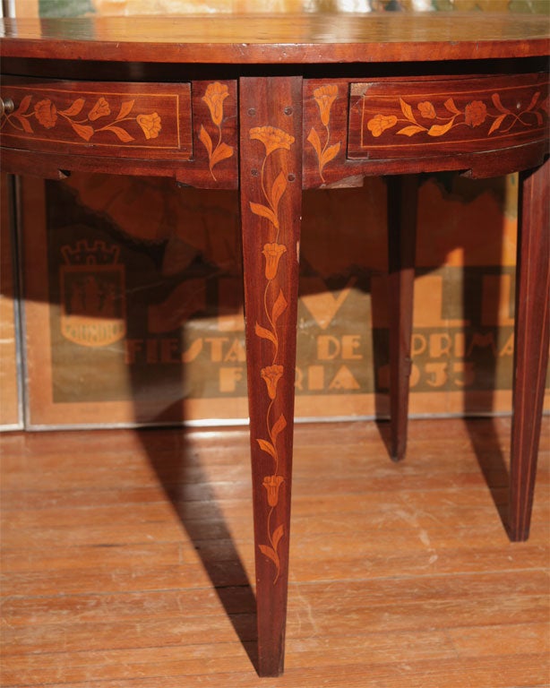 French Demi-Lune Game Table For Sale 4