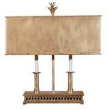 Gold Leaf Iron Desk Lamp with Gold Leaf Metal Shade