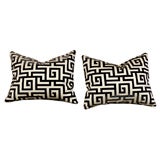 Pair of Vintage Greek Key Pillows