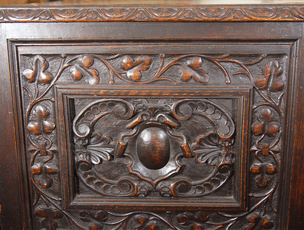 Handsome Italian Walnut Cassonne/Blanket Chest With Excellent Carved Detail From The 19th Century. (Would Make A Great Cocktail Table).