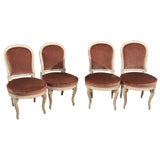 4 painted side chairs