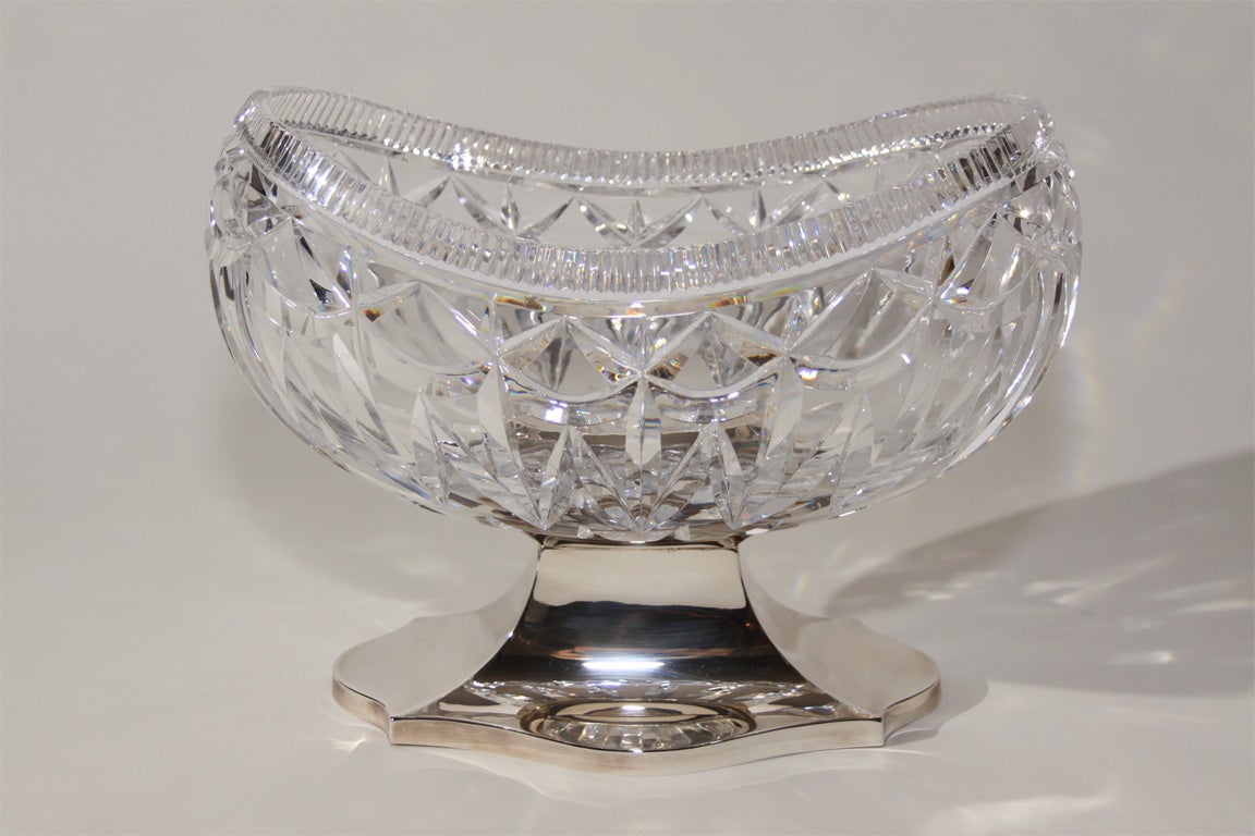 Crystal Bowl on Silver base