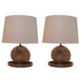 Pair of Fossil Lamps by Pascal Boyer