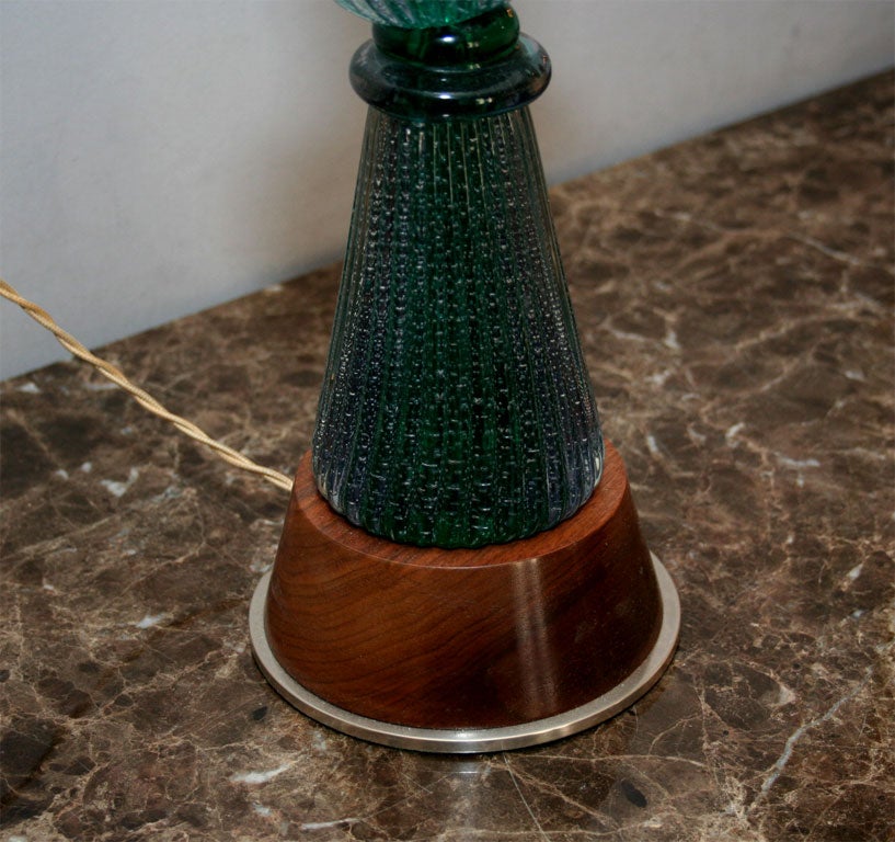 Mid-Century Modern  Seguso Tabe Lamp Mid Century Modern Murano Art Glass Italy 1950's For Sale