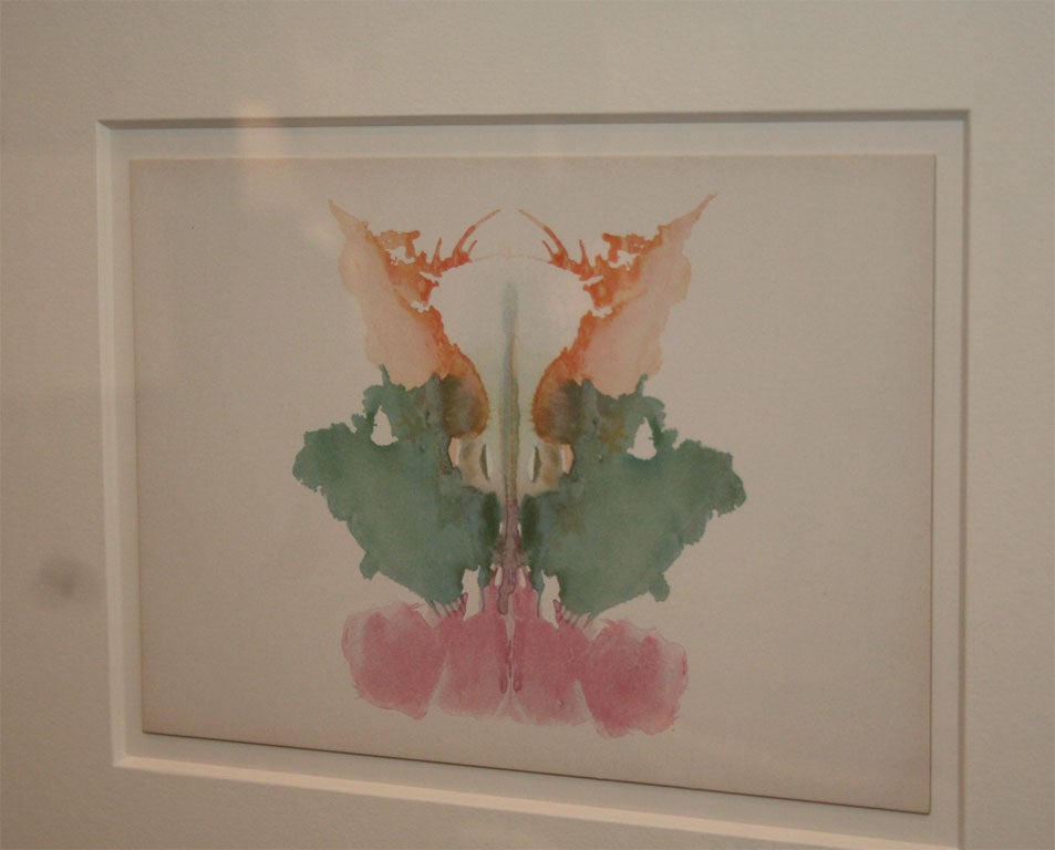 Set of Ten Framed 1940's Rorschach Plates For Sale 1