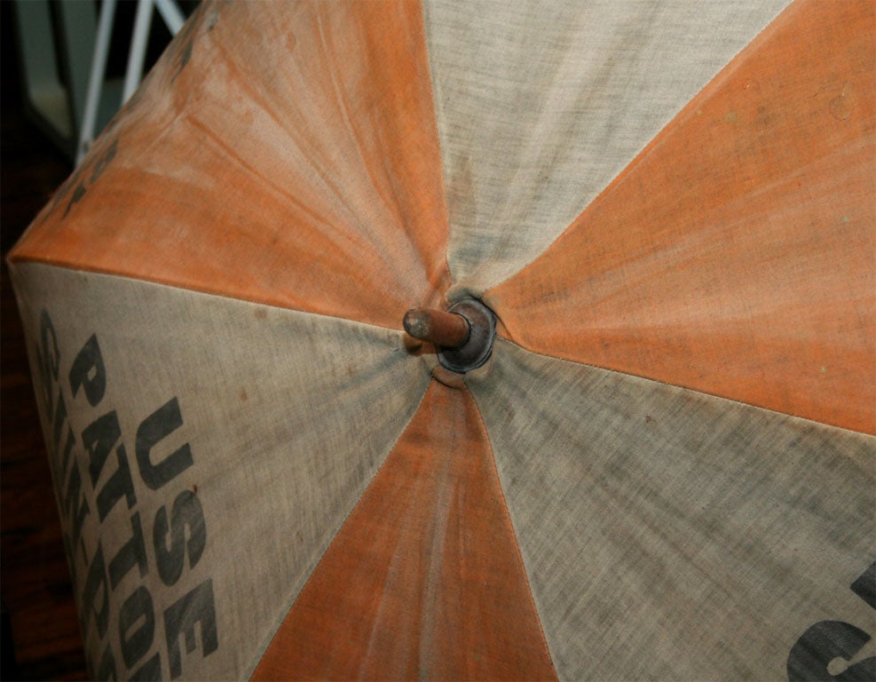 advertisement on umbrella