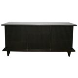 Black Lacquered Faux Bamboo Chest of Drawers