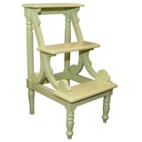 Lime Green painted Teak Library Steps