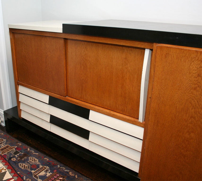 Lacquered Large  Console with Bar by JA Motte For Sale