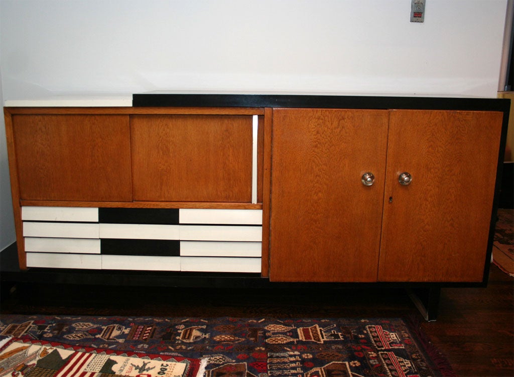 Mid-20th Century Large  Console with Bar by JA Motte For Sale