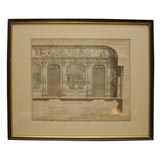 Antique French Architectural Print