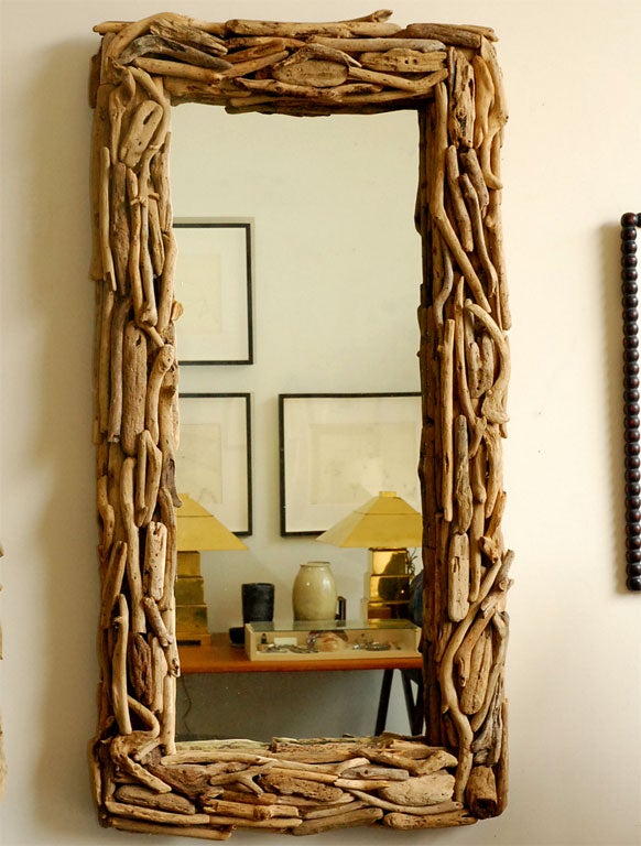 Dutch Pair of driftwood mirrors