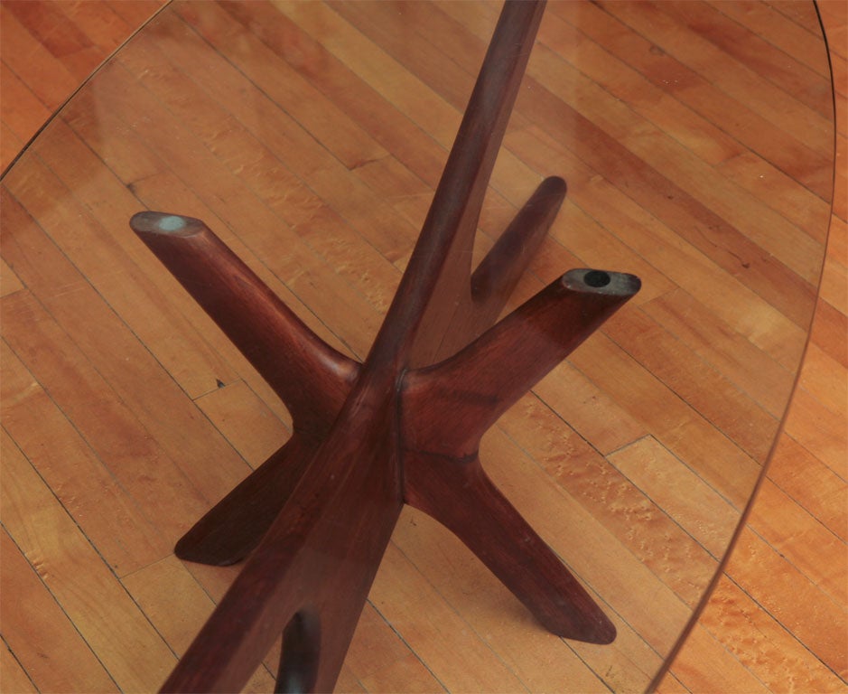 American Vladimir Kagan Mid Century Glass Topped Coffee Table