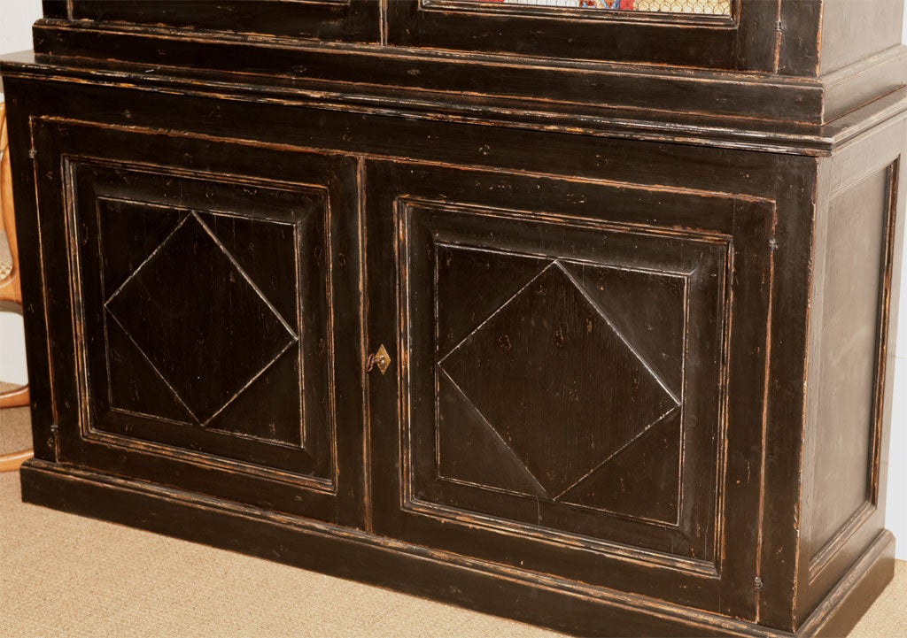 20th Century A Regency Style Painted Bookcase