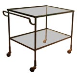 Iron and Glass Rolling Cart Iron and Glass Rolling Cart
