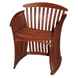 Slatted Teak Armchair.