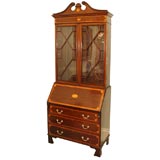 Antique English mahogany secretary.