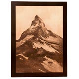 Antique Large Framed Photo of the Matterhorn