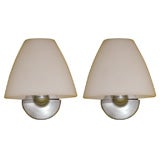 Arteluce pair  wall sconces with murano  glass shade