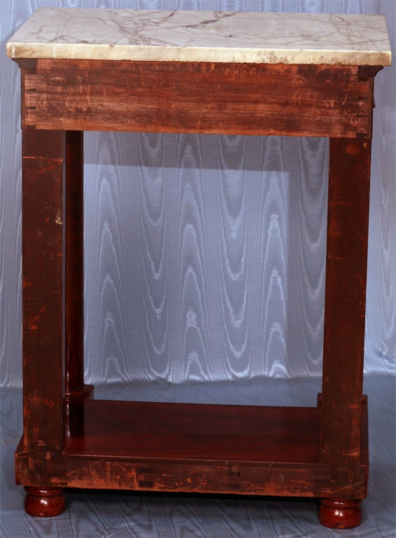 American Mahogany and Marble Classical Stand/Side Table 2