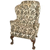 Antique 18th Century Style  Chippendale Wing Chair