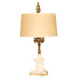 Antique Alabaster Lamp