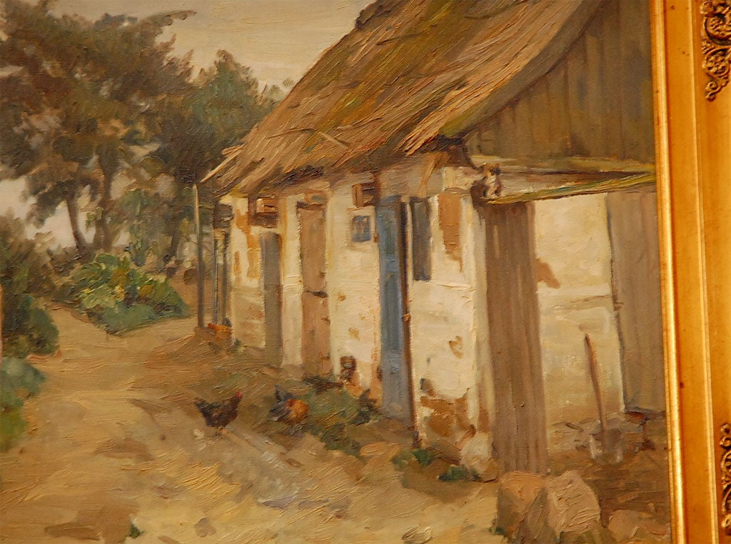 Peinture à l'huile de Peter Klitz (1874-1955) Signée P KLitz 1925