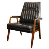 Tufted leather armchair by Maurice Bailey for Monteverdi - Young