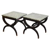 Pair of French 40's sofa side tables