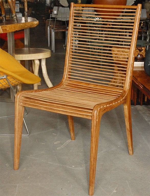 Teak and Leather Chair