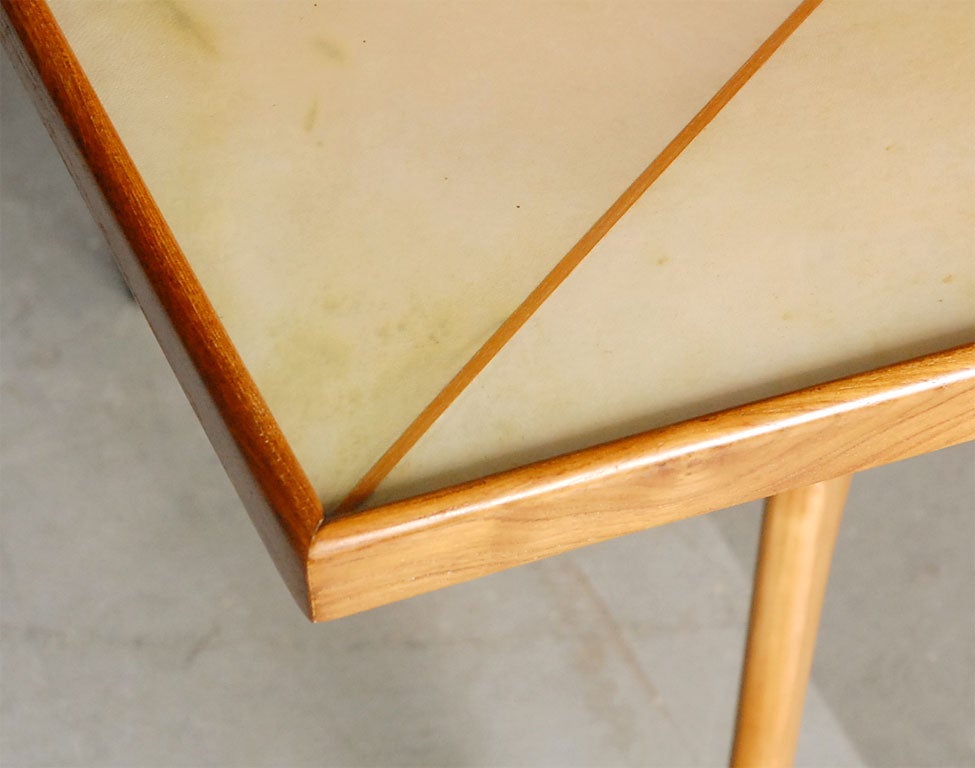 Parchment Center Table In Good Condition In Los Angeles, CA