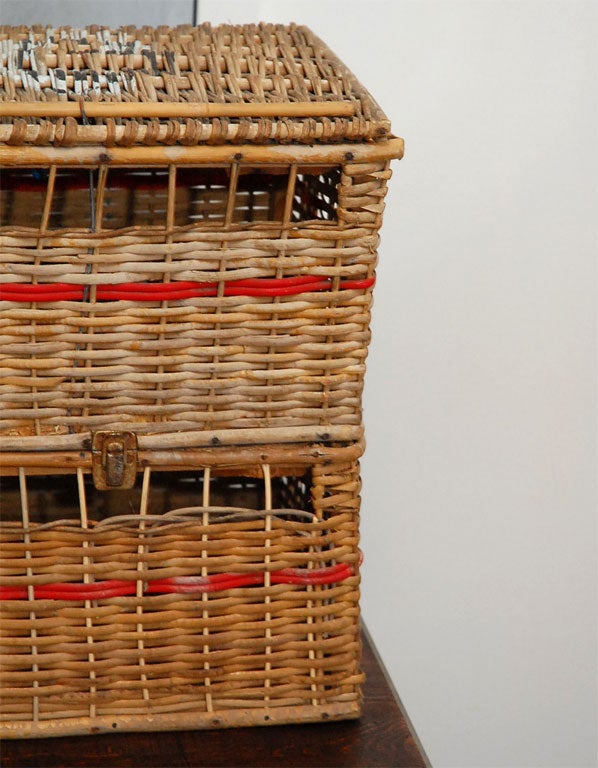 Folk Art Pigeon Carrier Basket