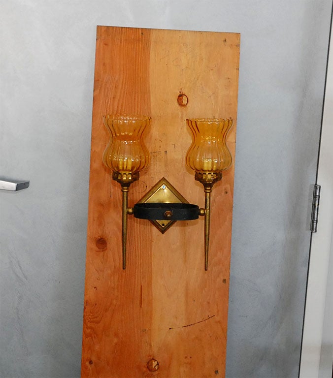 Pair of Two Light Sconces In Good Condition For Sale In Culver City, CA