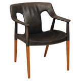 Single Leather Wrapped Chair