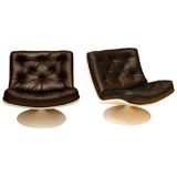 Pair of Geoffrey Harcourt Swivel Lounge Chairs for Artifort