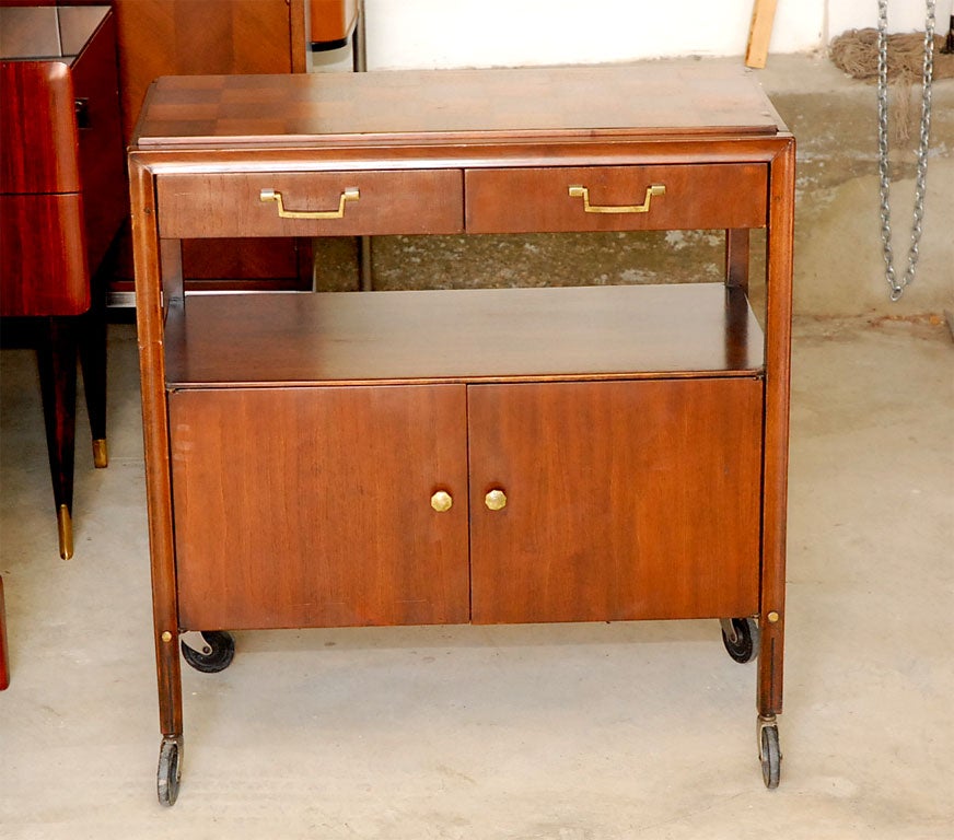 Bar Cart by Gerry Zanck for Gregori In Excellent Condition In Santa Monica, CA