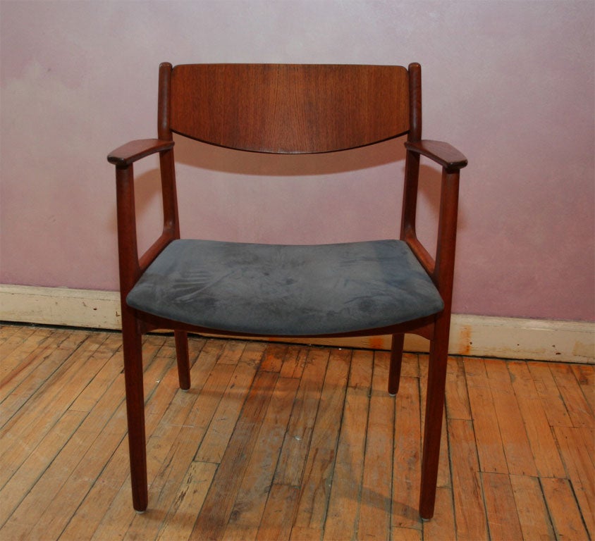 Set of Handsome Danish Dining Chairs Signed George Tanier In Good Condition In New York, NY