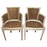 Pair of Directoire Style Cane Chairs