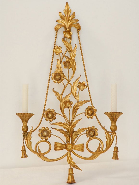 Pair Louis XVI Style Candle Sconces (GMD#2264)