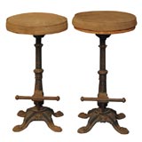 Antique Pair of Stools, ideal as bar stools, very nice iron feet