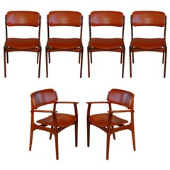 Set of Six Modern Danish Rosewood Dining Chairs