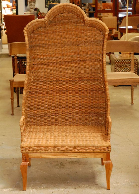 wicker canopy chair